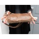 Layla Zipped Clip Lock Handbag Brown